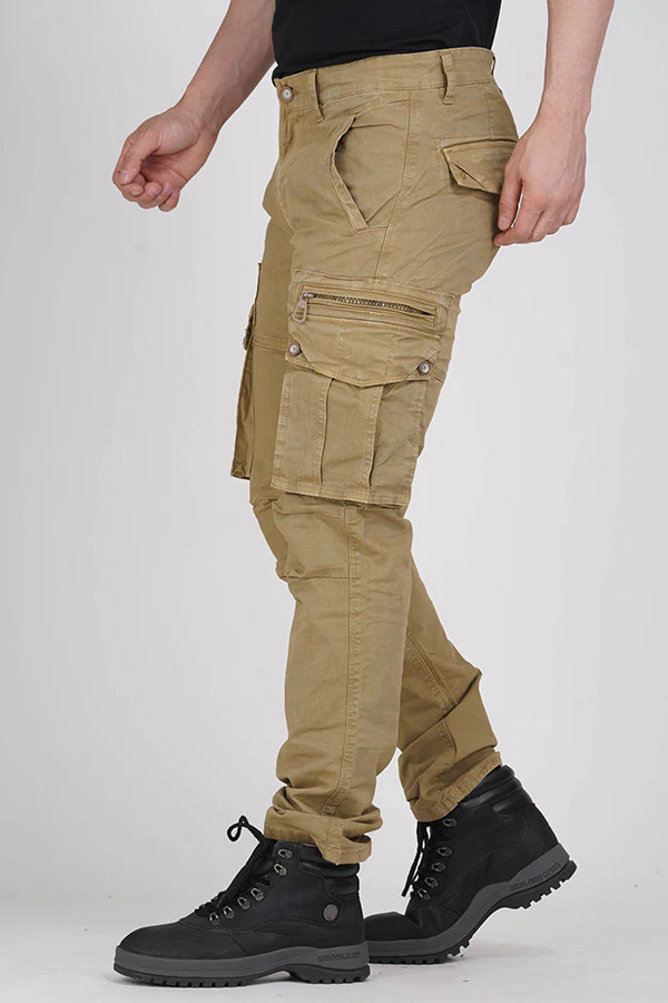 Lt Khaki Regular Fit Cargo Pant - Image 3