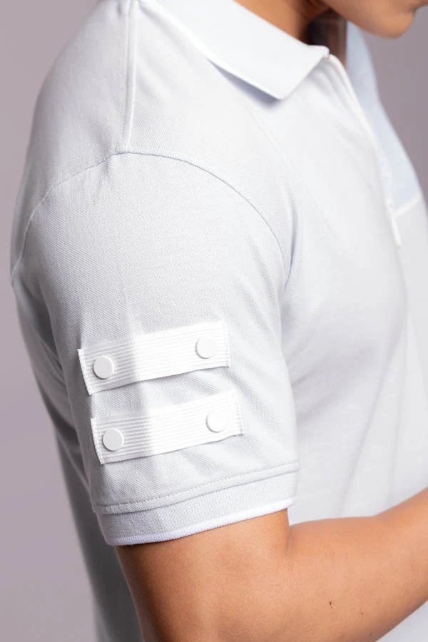 Baby Blue Half Sleeves Pique Polo Tee - Image 6