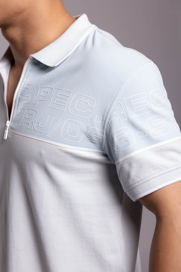 Baby Blue Half Sleeves Pique Polo Tee - Image 7
