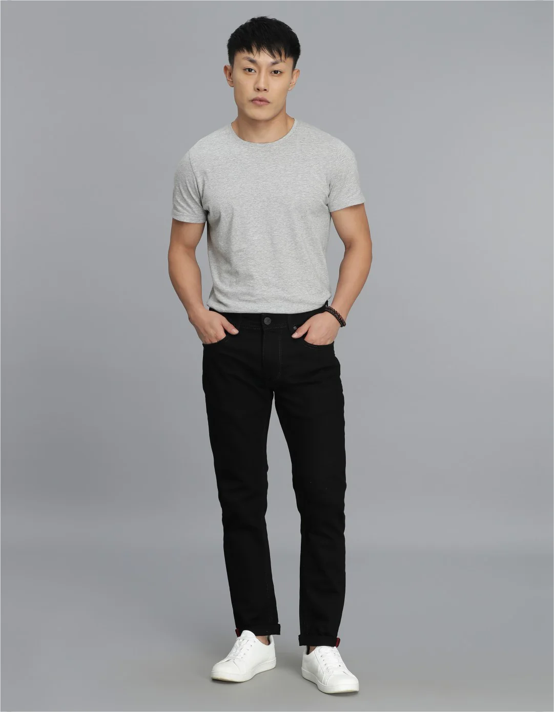 Black 5 Pocket Low-Rise Ankle Length jeans - Image 2