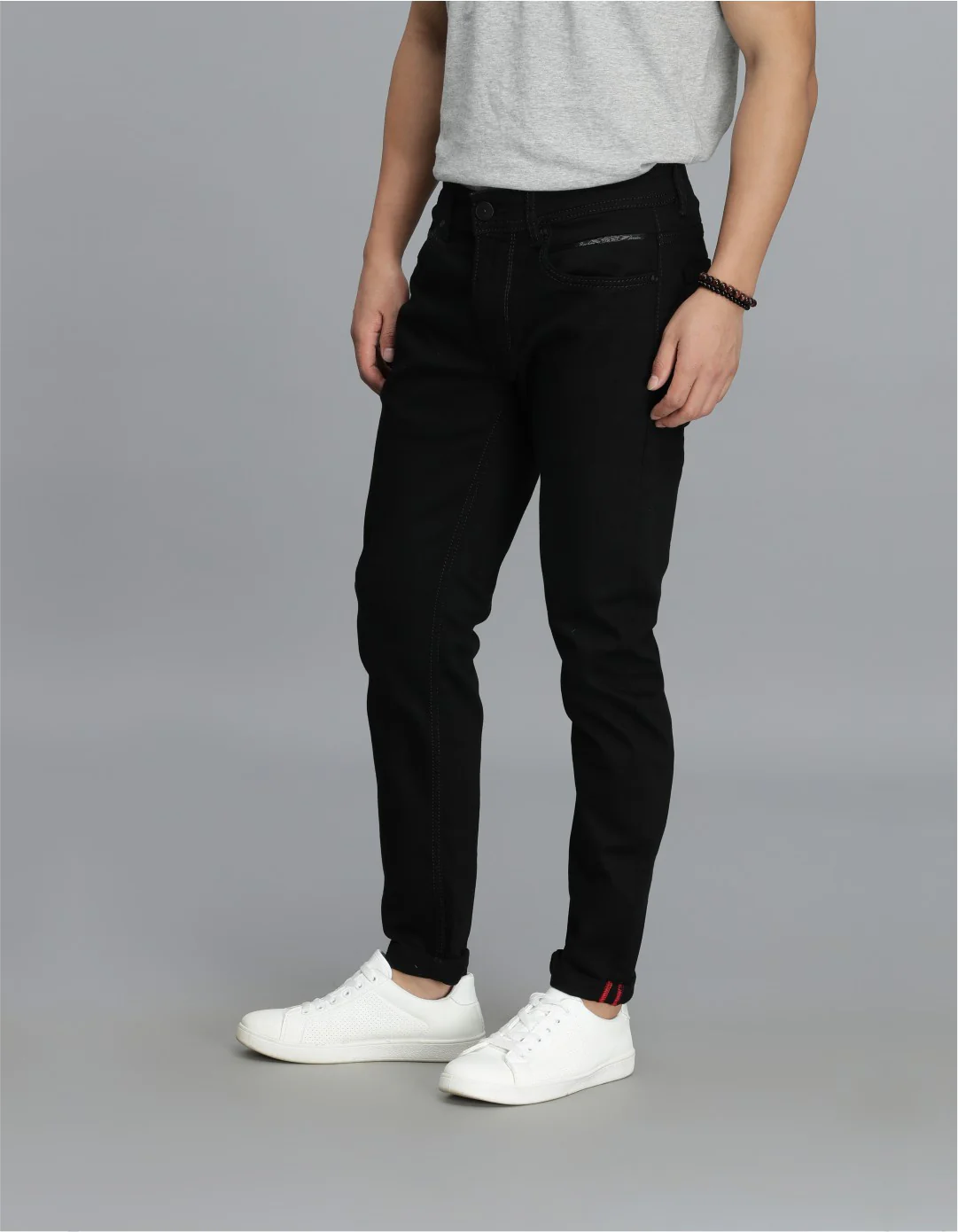 Black 5 Pocket Low-Rise Ankle Length jeans - Image 3