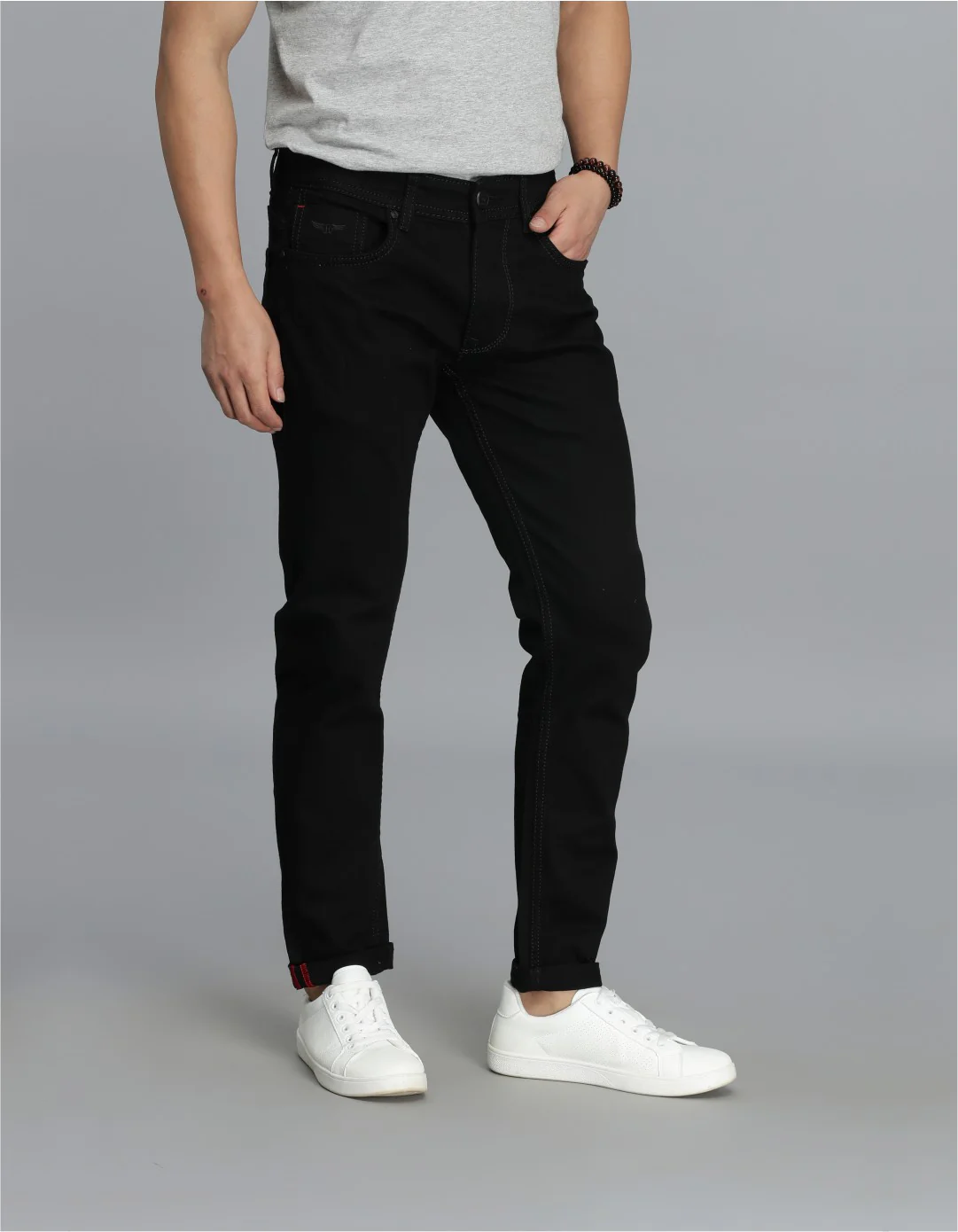 Black 5 Pocket Low-Rise Ankle Length jeans - Image 4