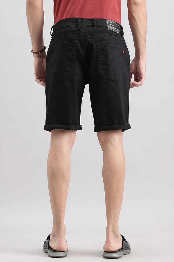 Black Denim Short - Image 4