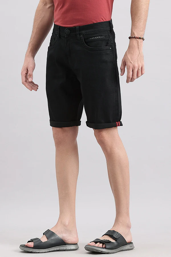 Black Denim Short - Image 5
