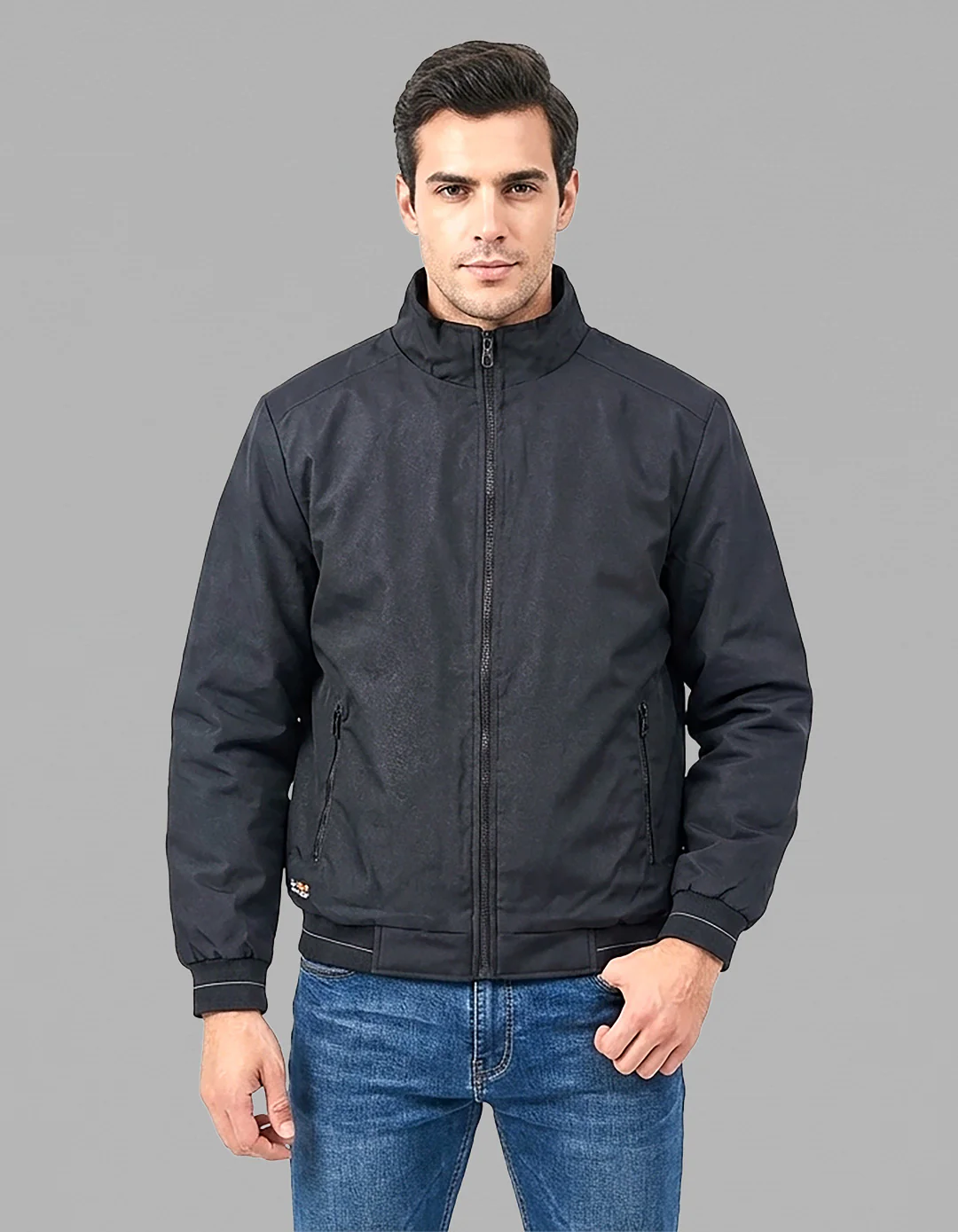 Black Full Sleeves Lightweight Jacket - Image 2
