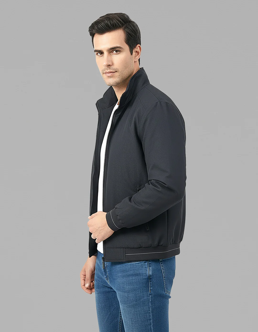 Black Full Sleeves Lightweight Jacket - Image 3
