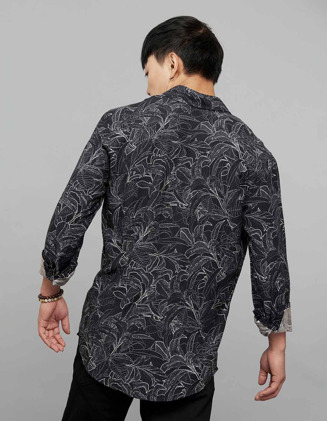 Black Full Sleeves Printed Shirt - Image 6
