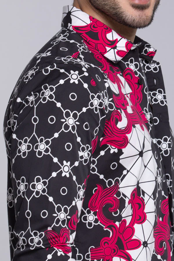 Black Full Sleeves Printed Shirt - Image 6
