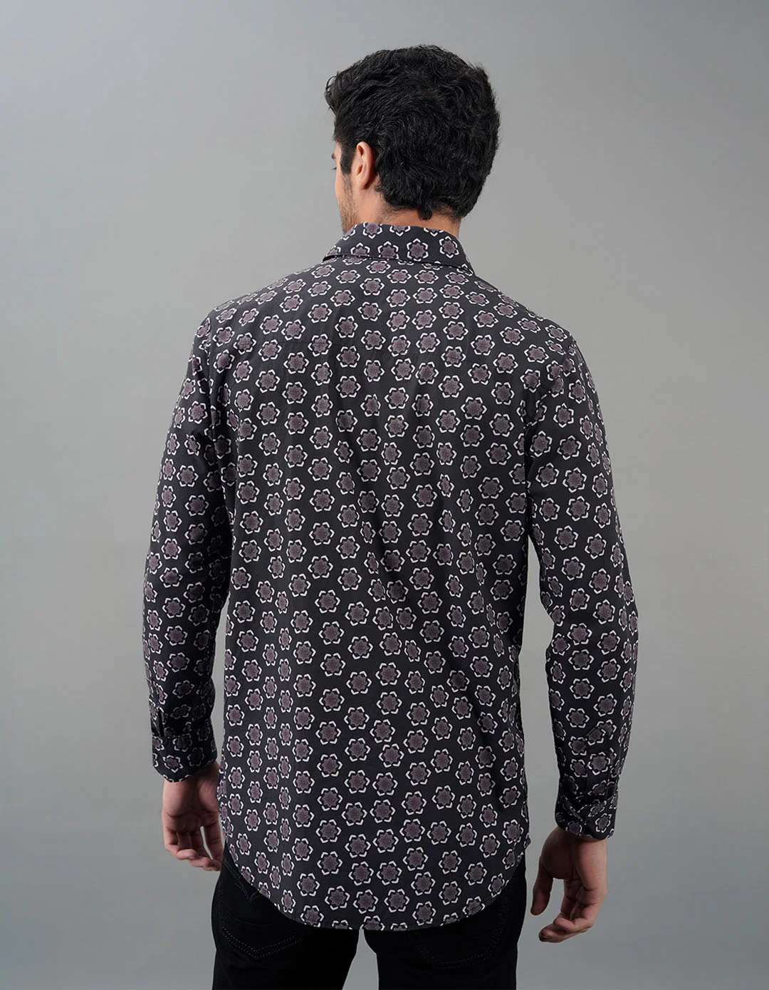 Black Full Sleeves Printed Shirt - Image 5
