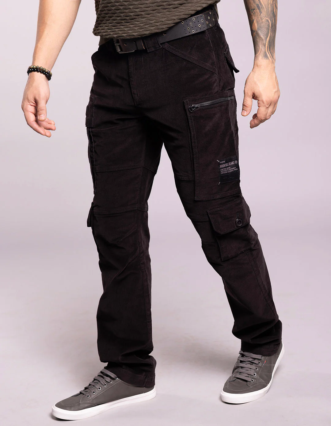 Black Regular Fit Cargo Pant - Image 4