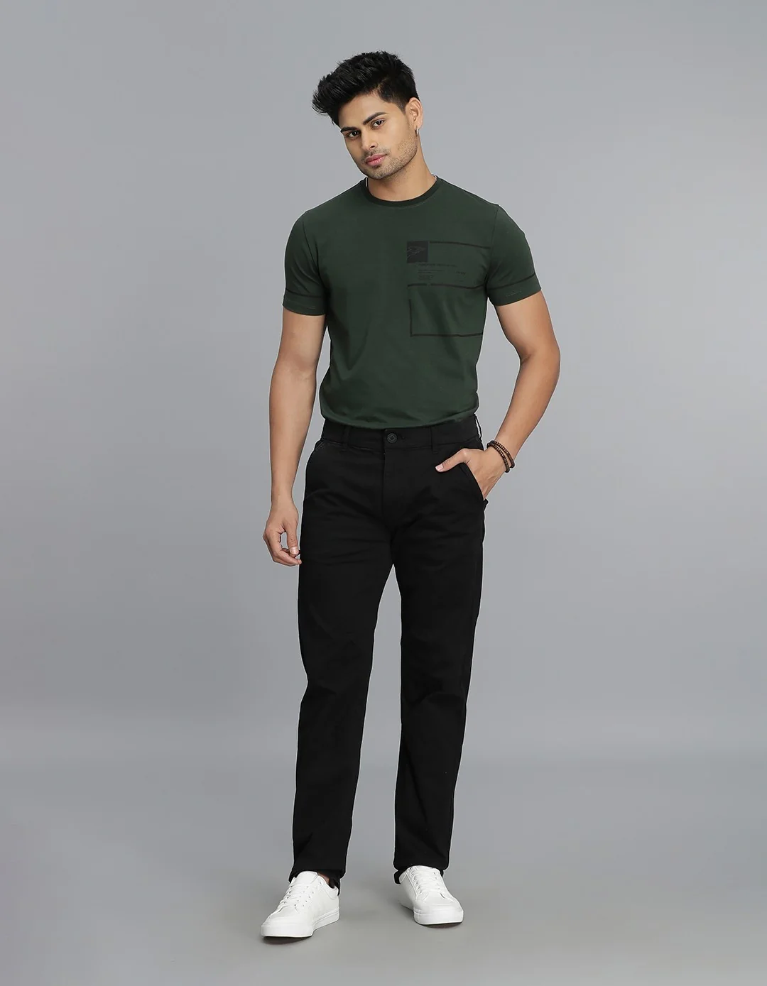 Black Regular Fit Cargo Pant - Image 2