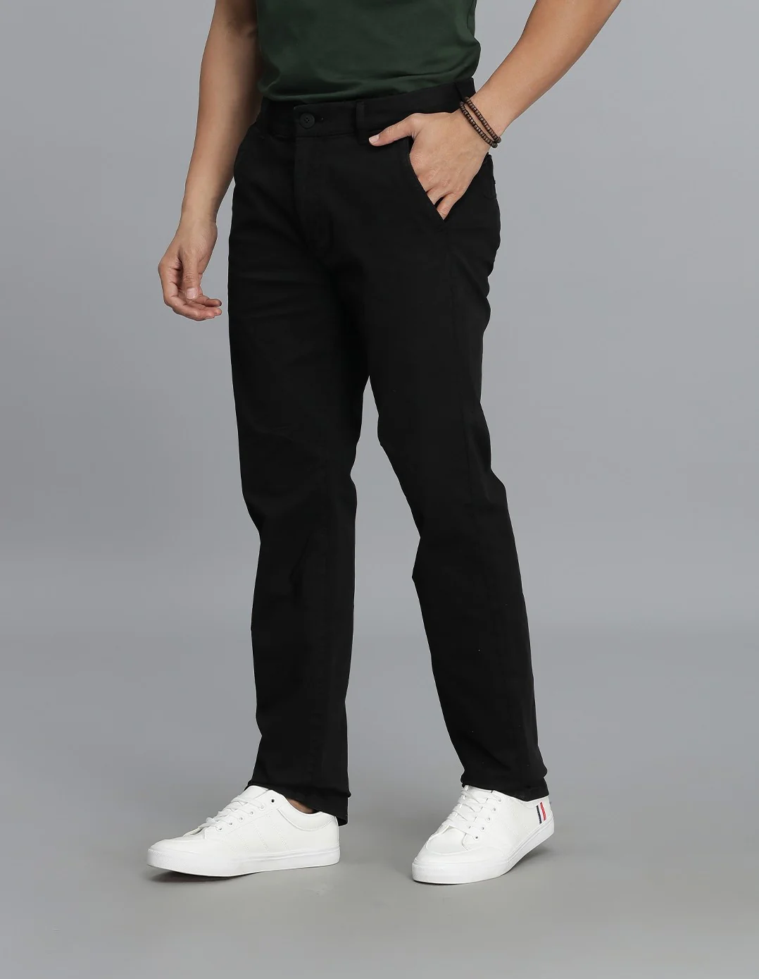 Black Regular Fit Cargo Pant - Image 3