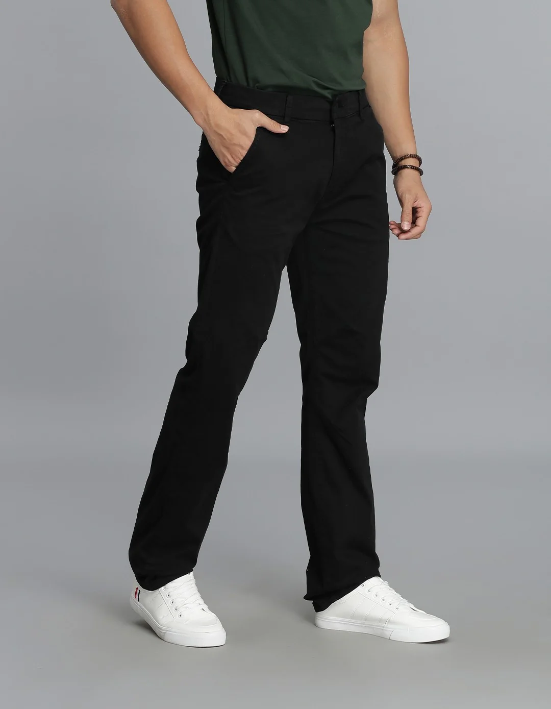 Black Regular Fit Cargo Pant - Image 4