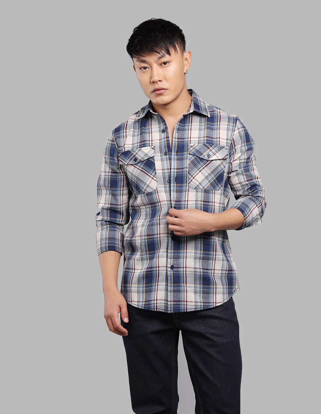 Blue Full Sleeve Check Shirt