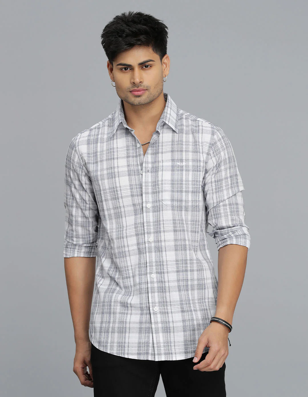 Blue Full Sleeves Check Shirt