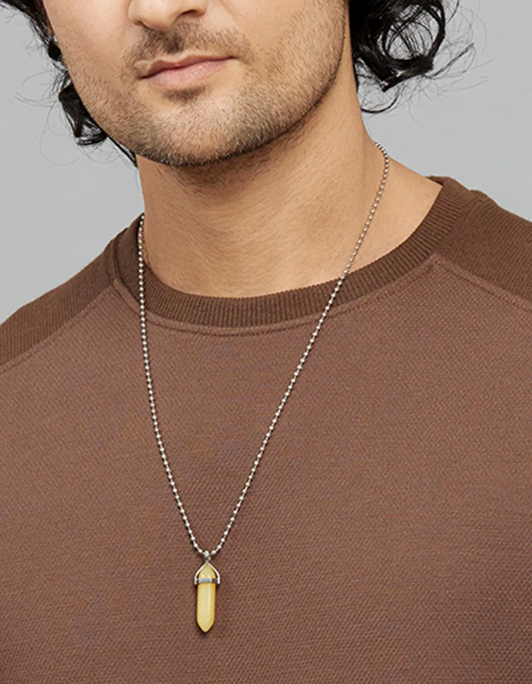 Brown Full Sleeves Round Neck Tee - Image 5