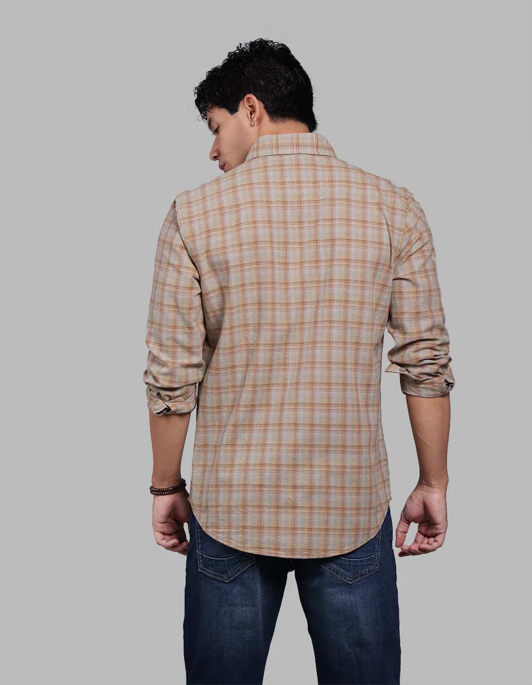 Brown Pista Full Sleeve Check Shirt - Image 5