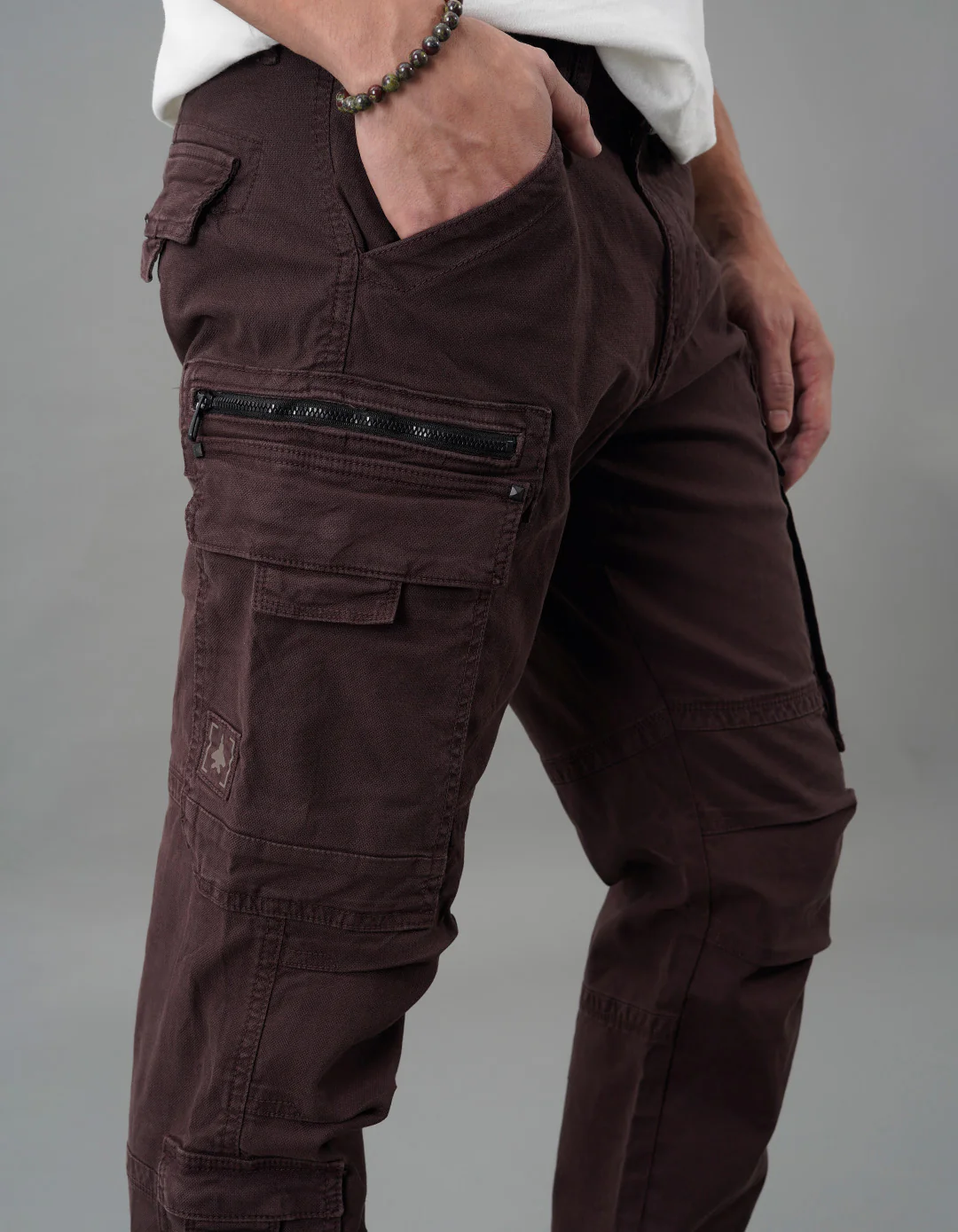 Brown Slim Fit Cargo Pant - Image 11