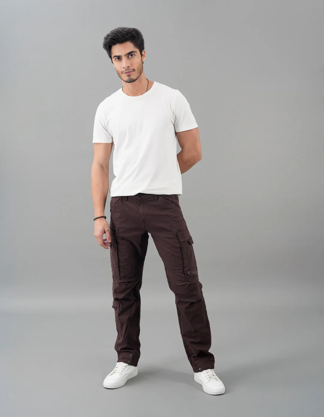 Brown Slim Fit Cargo Pant - Image 2