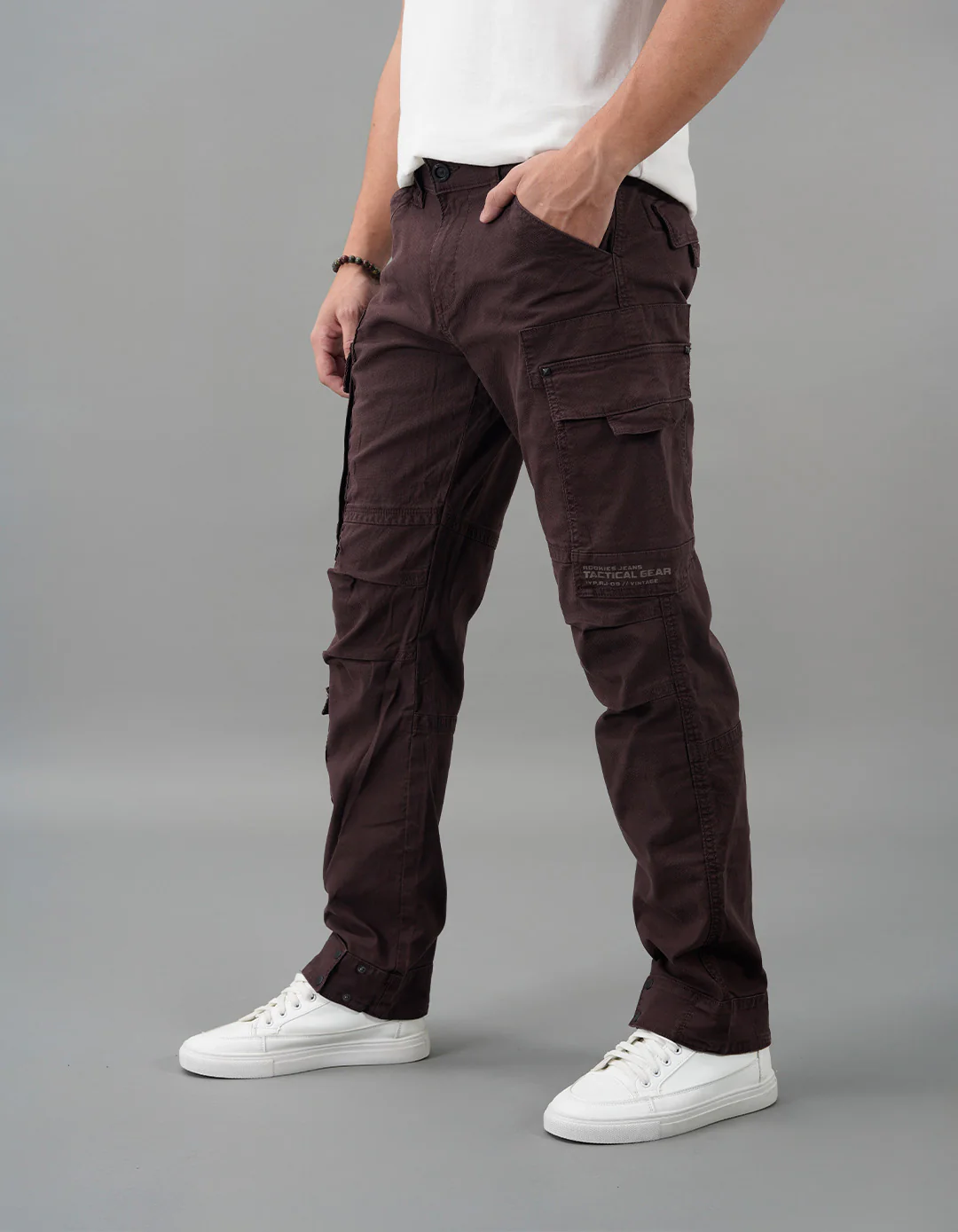 Brown Slim Fit Cargo Pant - Image 4