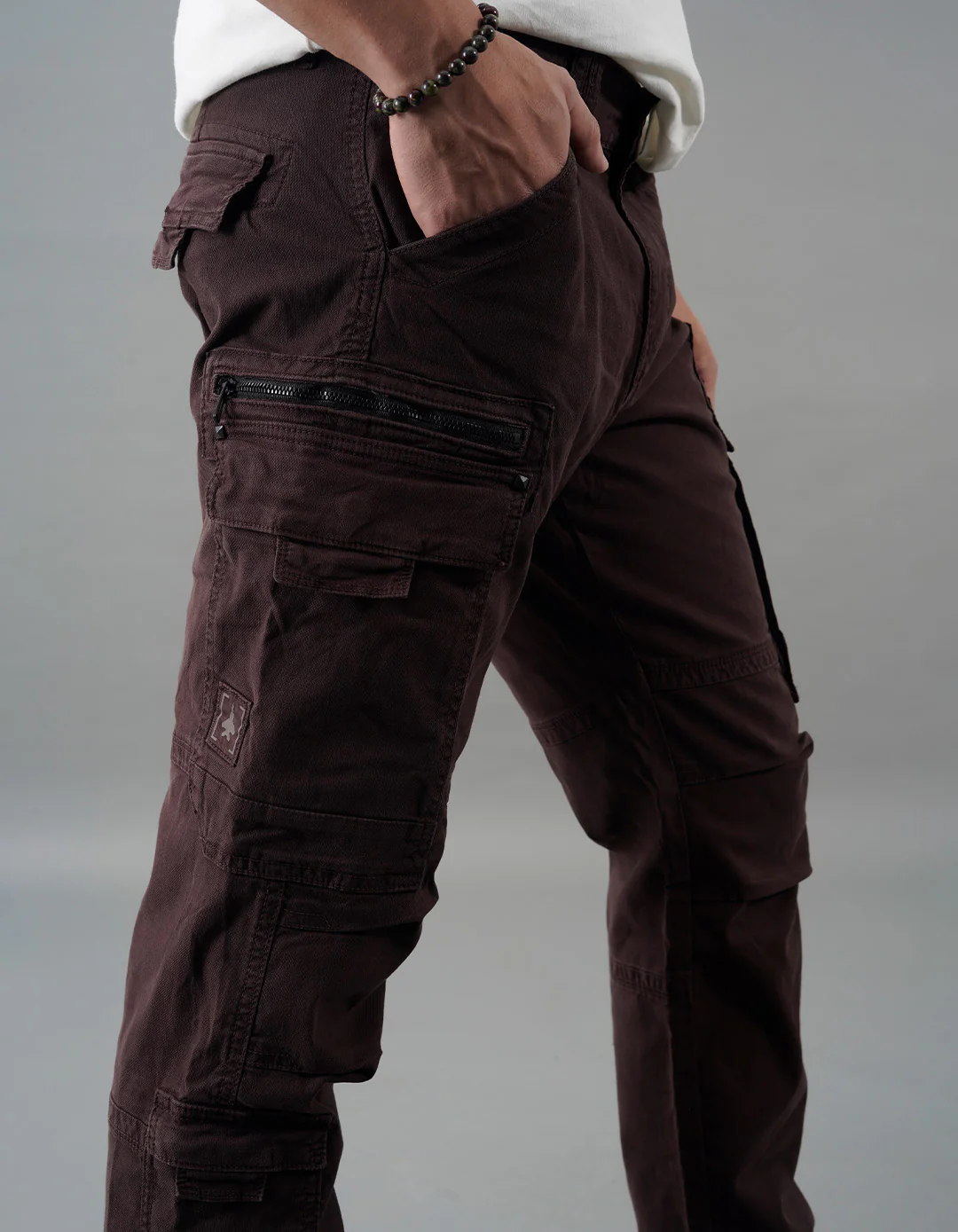 Brown Slim Fit Cargo Pant - Image 7
