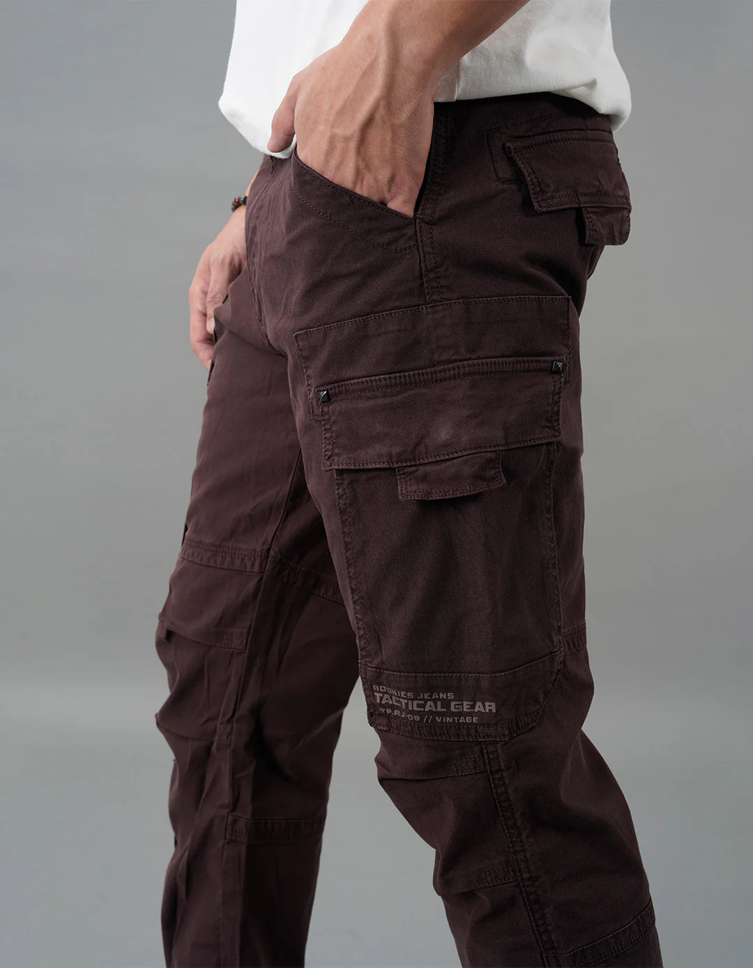 Brown Slim Fit Cargo Pant - Image 9