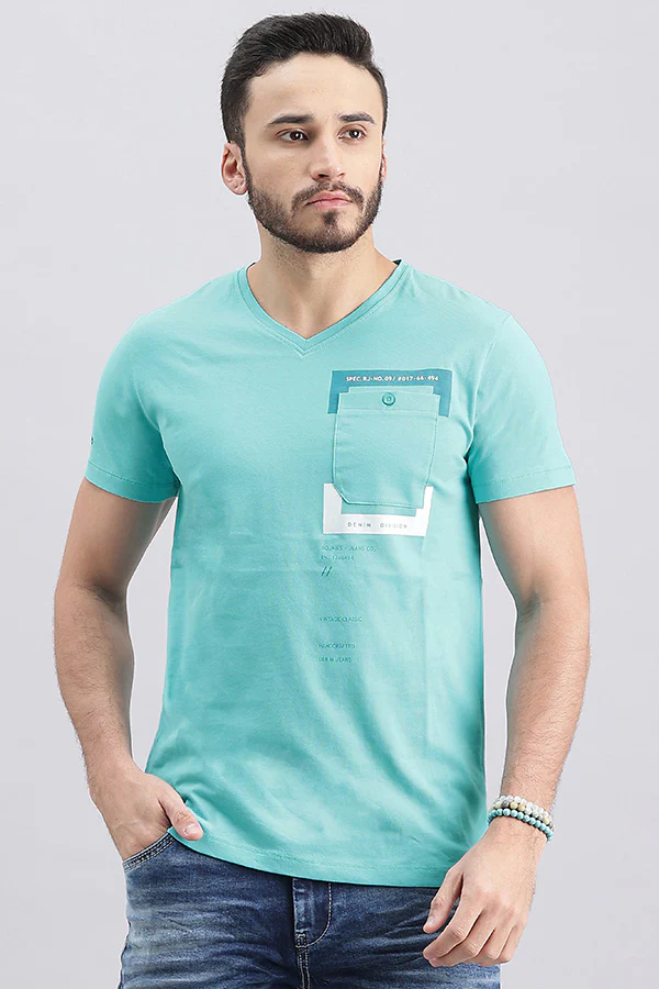 Capri Half Sleeve V Neck Tee