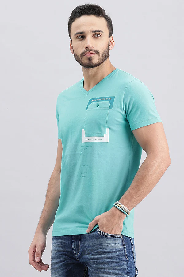 Capri Half Sleeve V Neck Tee - Image 5