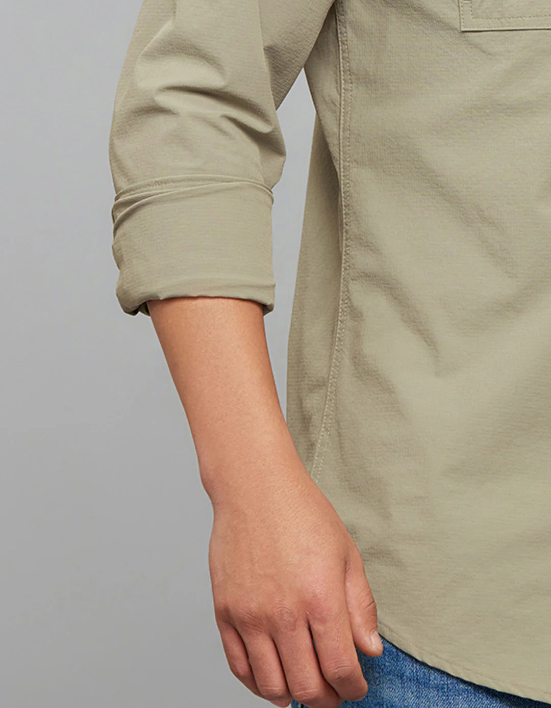 Cement Full Sleeves Cargo Shirt - Image 7