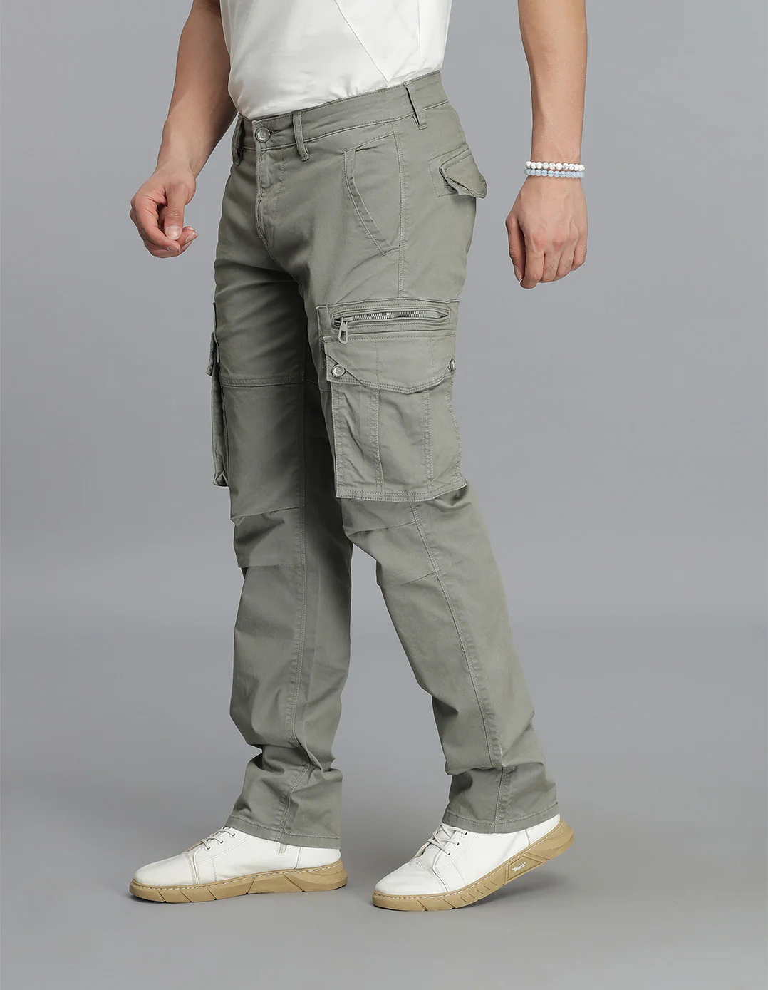 Cement Regular Fit Cargo Pant - Image 3