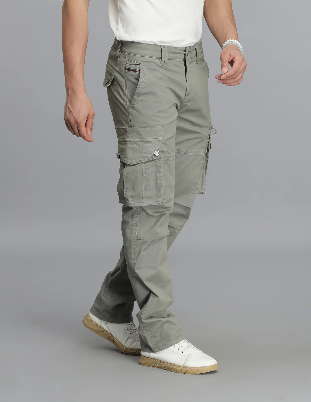 Cement Regular Fit Cargo Pant - Image 4