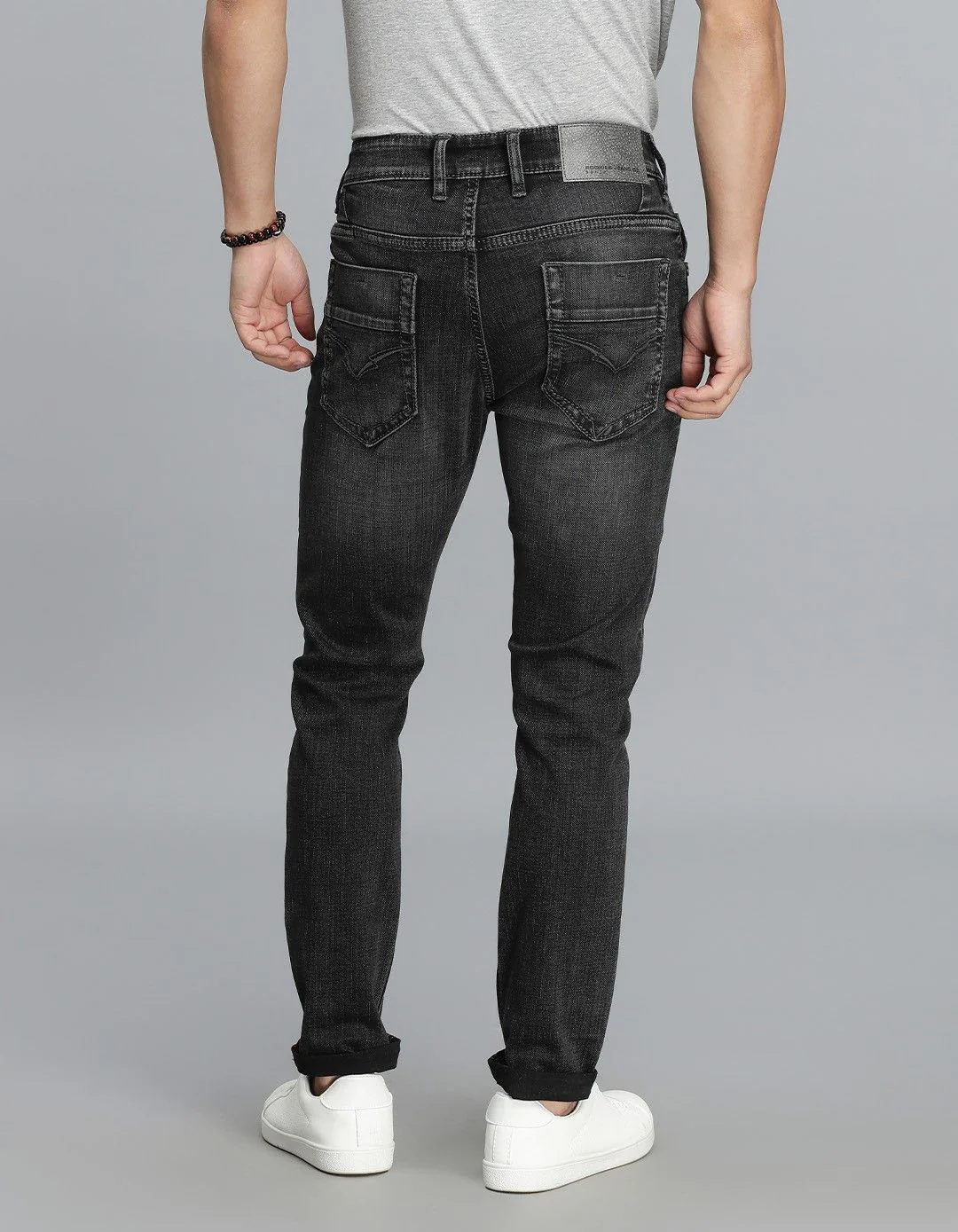 Charcoal 5 Pocket Low-Rise Ankle Length Jeans - Image 5