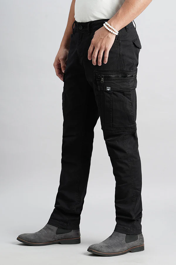 Charcoal Regular Fit Cargo Pant - Image 5