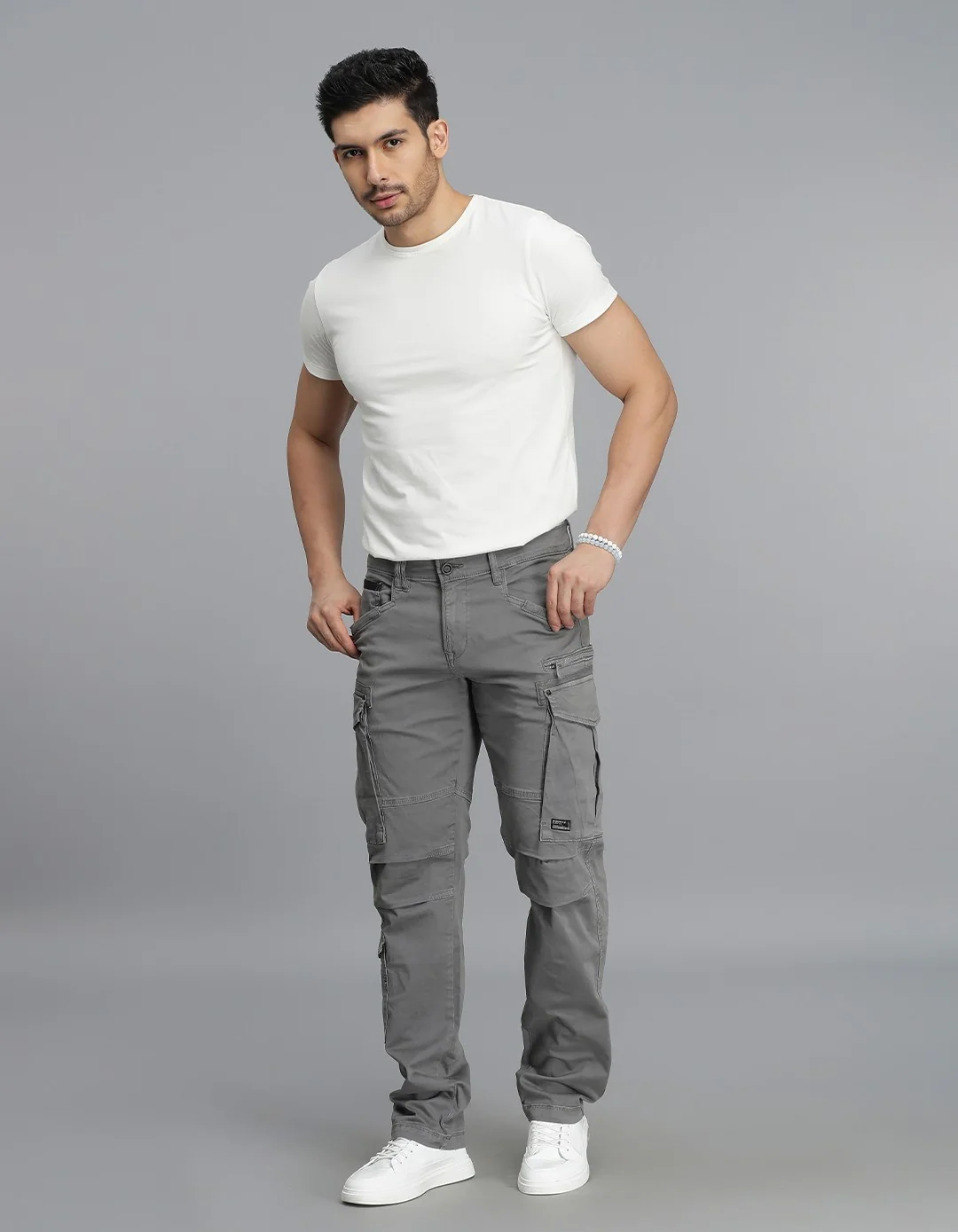 Clay Grey Regular Fit Cargo Pant - Image 2