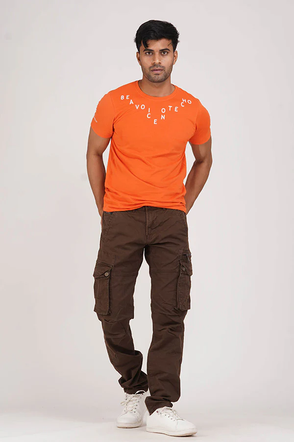 Coffee Brown Regular Fit Cargo Pant - Image 2