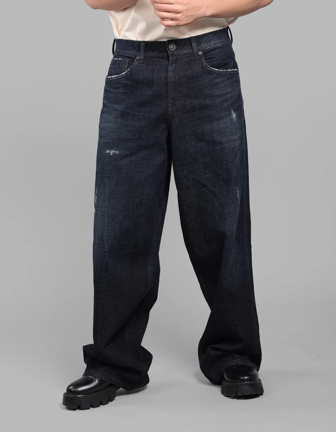 Dk Blue 5 Pocket Extra Loose Fit Jeans