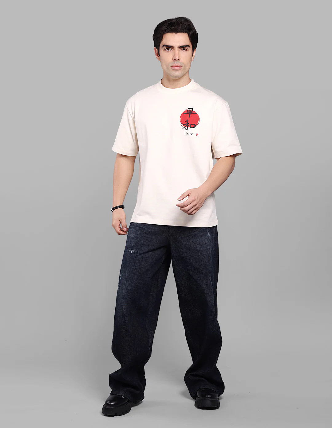 Dk Blue 5 Pocket Extra Loose Fit Jeans - Image 4