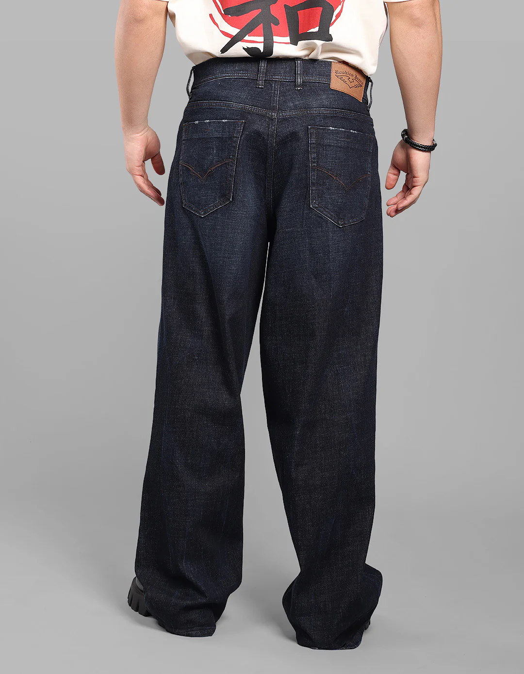 Dk Blue 5 Pocket Extra Loose Fit Jeans - Image 7