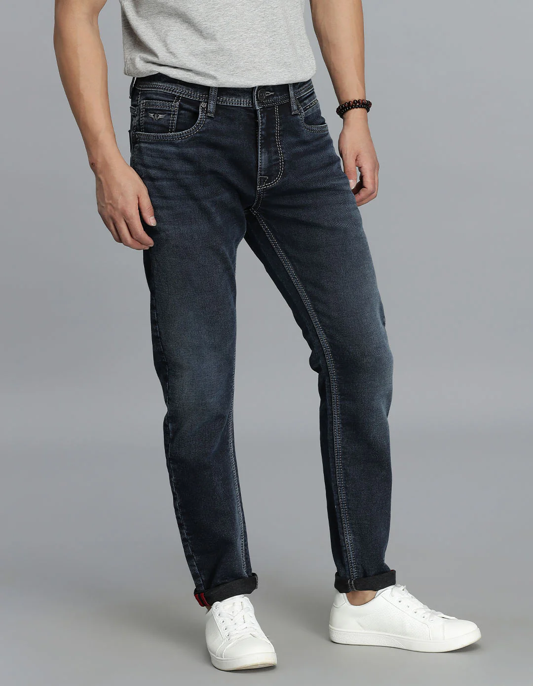 Dk Blue 5 Pocket Low-Rise Ankle Length Jeans
