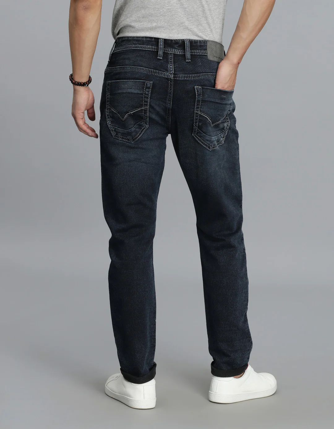Dk Blue 5 Pocket Low-Rise Ankle Length Jeans - Image 5