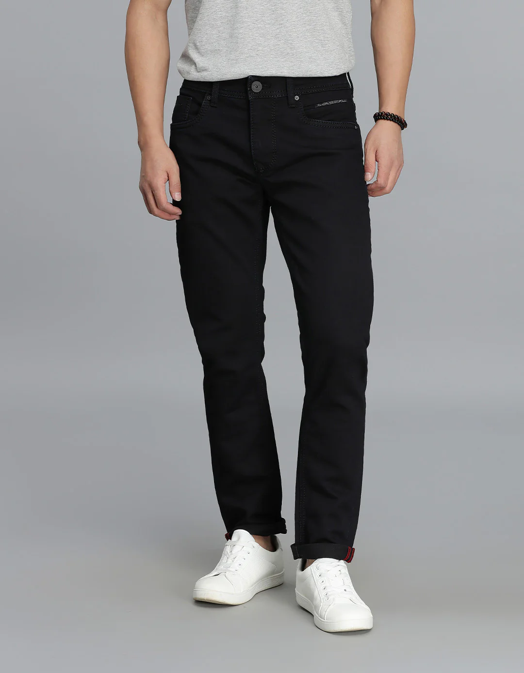 Dk Blue 5 Pocket Low-Rise Ankle Length Jeans