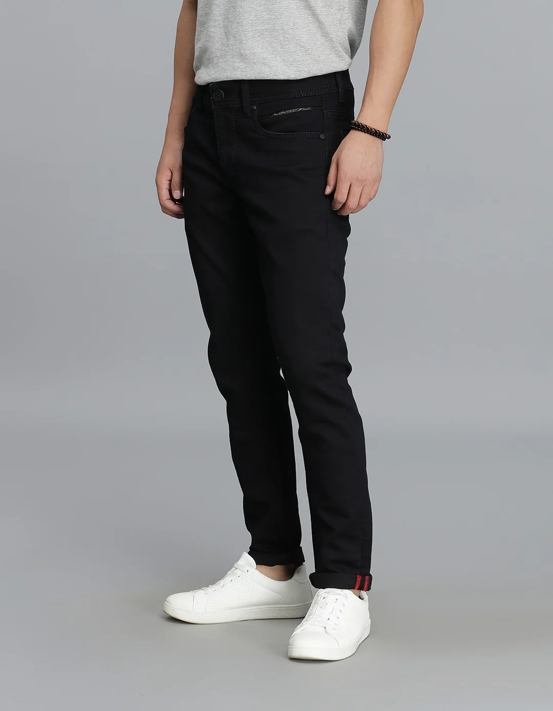 Dk Blue 5 Pocket Low-Rise Ankle Length Jeans - Image 4