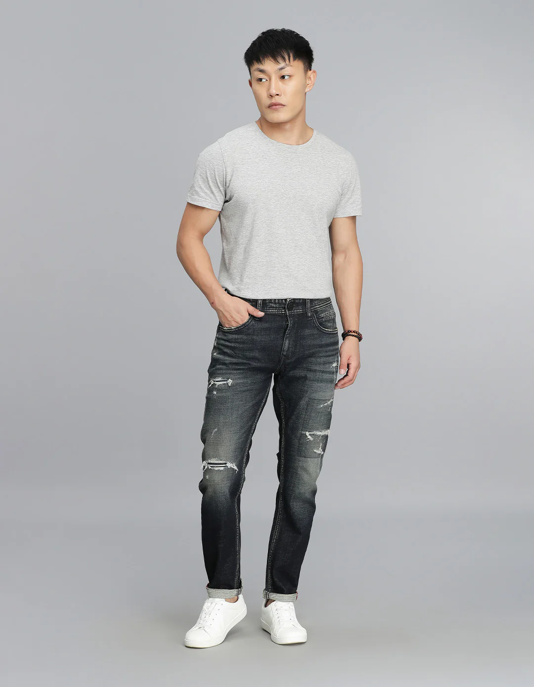 Dk Blue 5 Pocket Low-Rise Ankle Length Jeans - Image 2