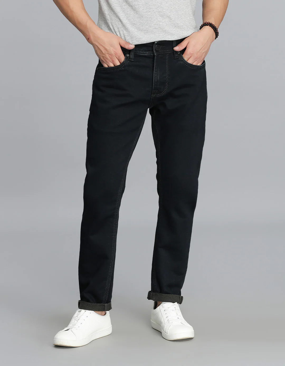 Dk Blue 5 Pocket Low-Rise Ankle Length Jeans - Image 2