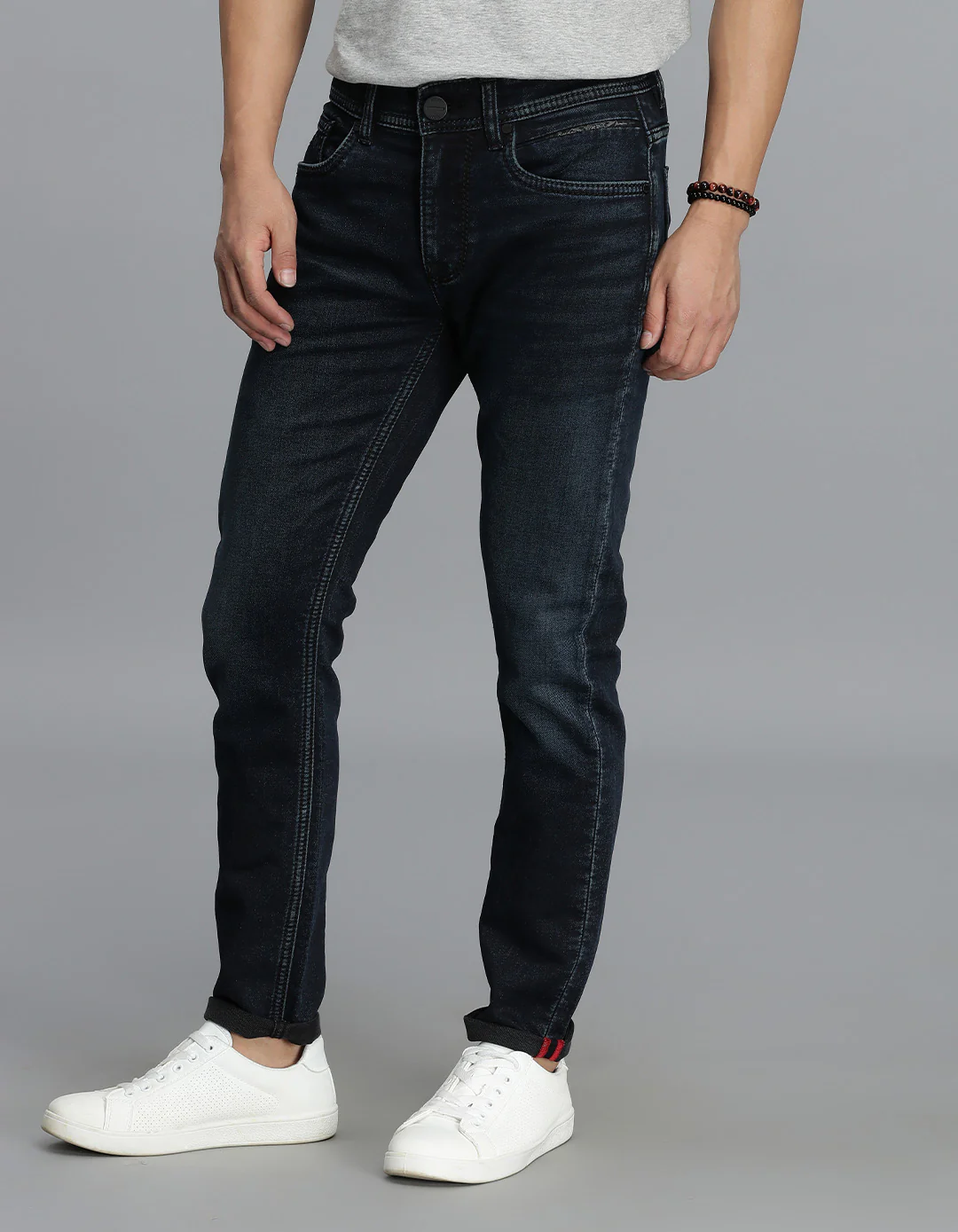 Dk Blue 5 Pocket Low-Rise Ankle Length Jeans - Image 4