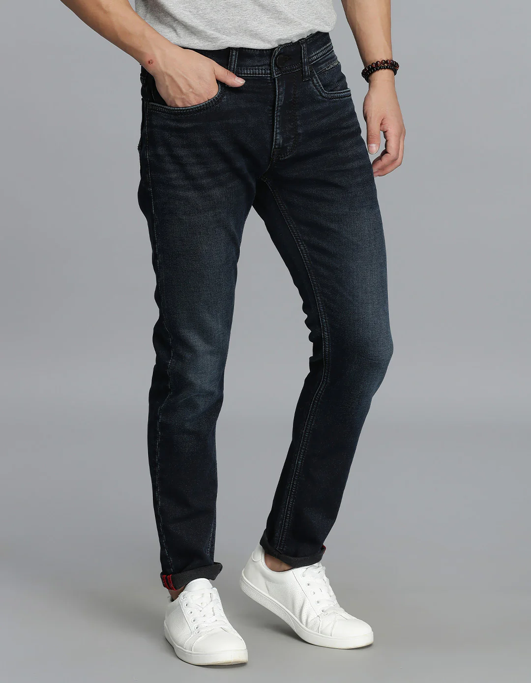 Dk Blue 5 Pocket Low-Rise Ankle Length Jeans - Image 5