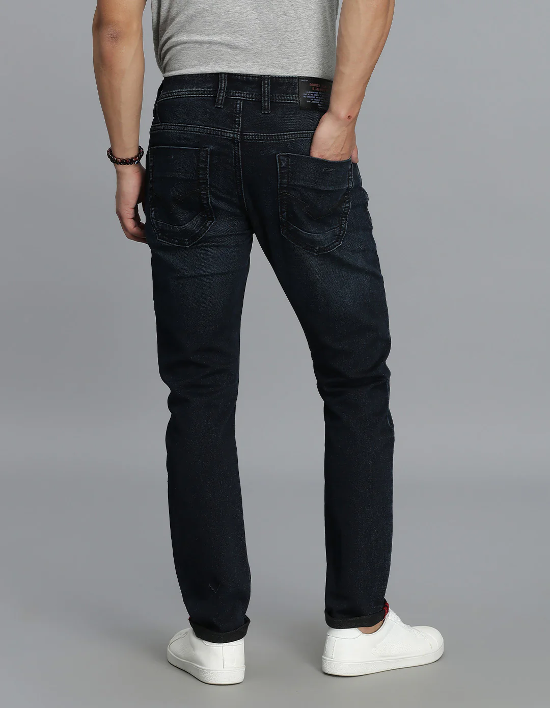 Dk Blue 5 Pocket Low-Rise Ankle Length Jeans - Image 6