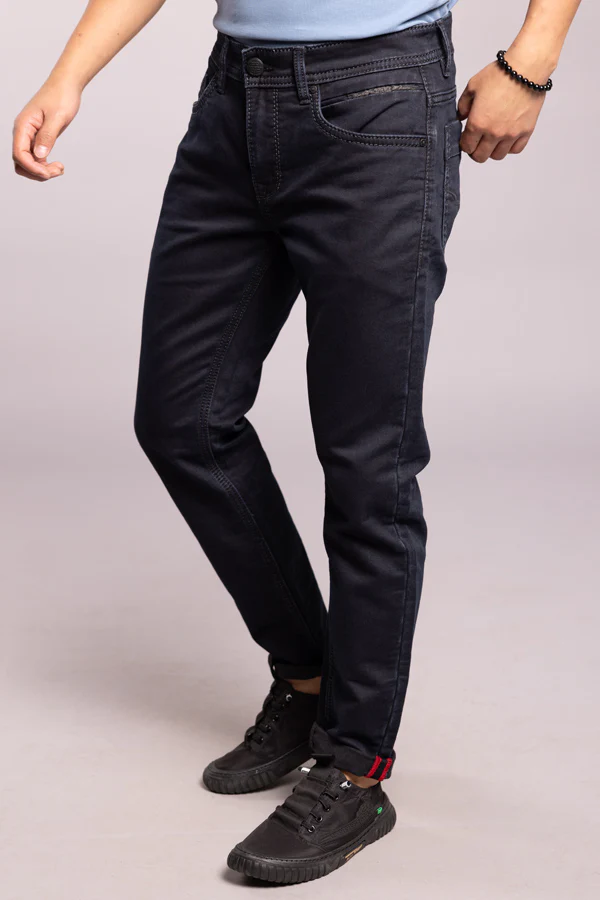 Dk Blue 5 Pocket Low-Rise Ankle Length Jeans - Image 3