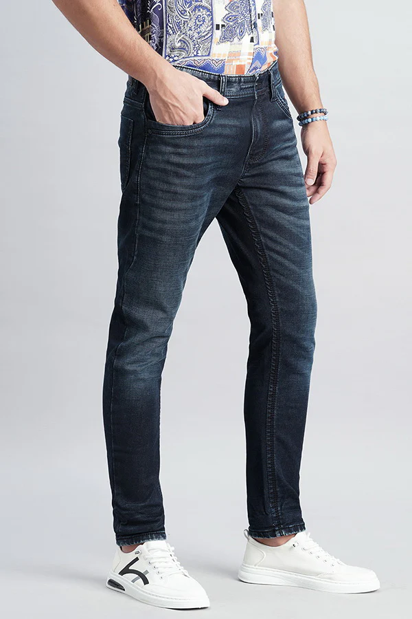 Dk Blue 5 Pocket Low-Rise Ankle Length Jeans - Image 3
