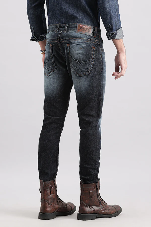 Dk Blue 5 Pocket Low-Rise Ankle Length Jeans - Image 4